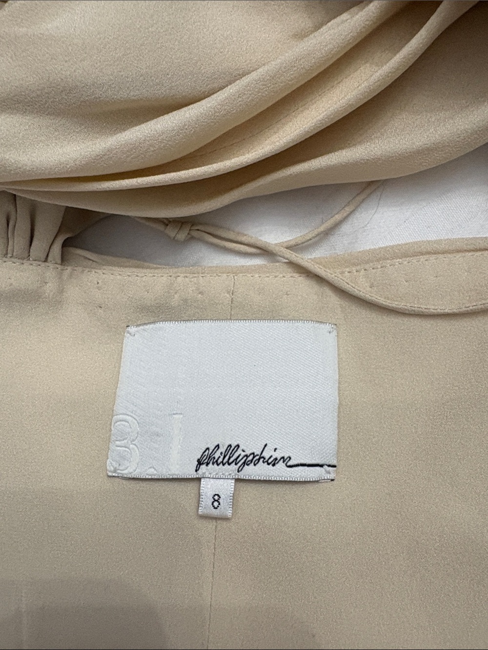 3.1 Phillip Lim Cream One-Shoulder Twist Pleated Dress - Picture 11 of 12